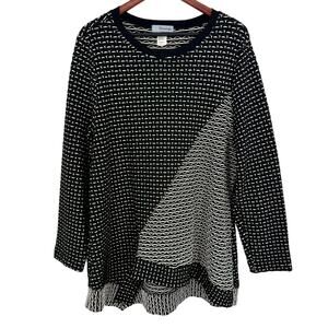 Moonlight by Y & S Design XL Wearable Art to Wear Large Black White Shirt Top